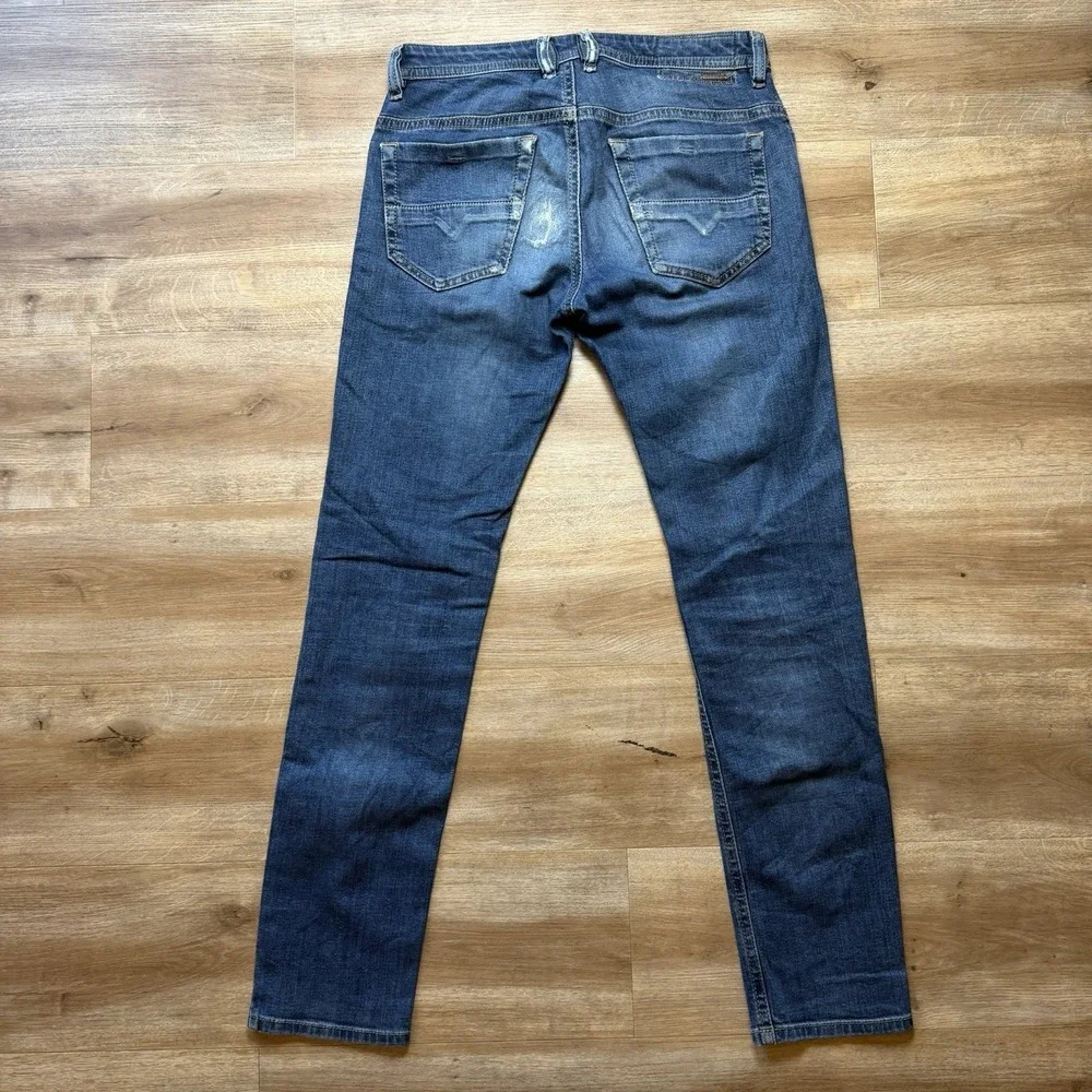 Diesel Thommer Jeans Men 29x32 Blue Slim Skinny Stretch Dark Wash Denim‎ 0848U
